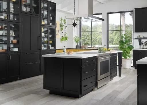 Black Grey Kitchen Cabinet, Cabinet IQ