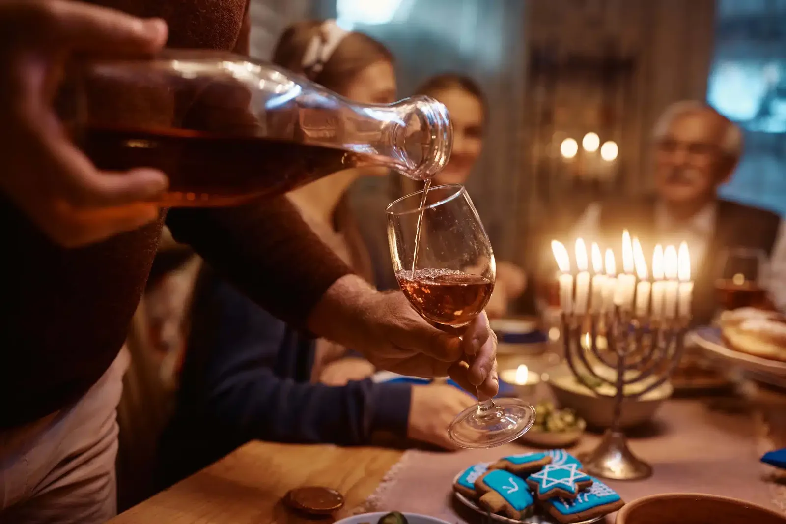 MAN SERVING KOSHER WINE