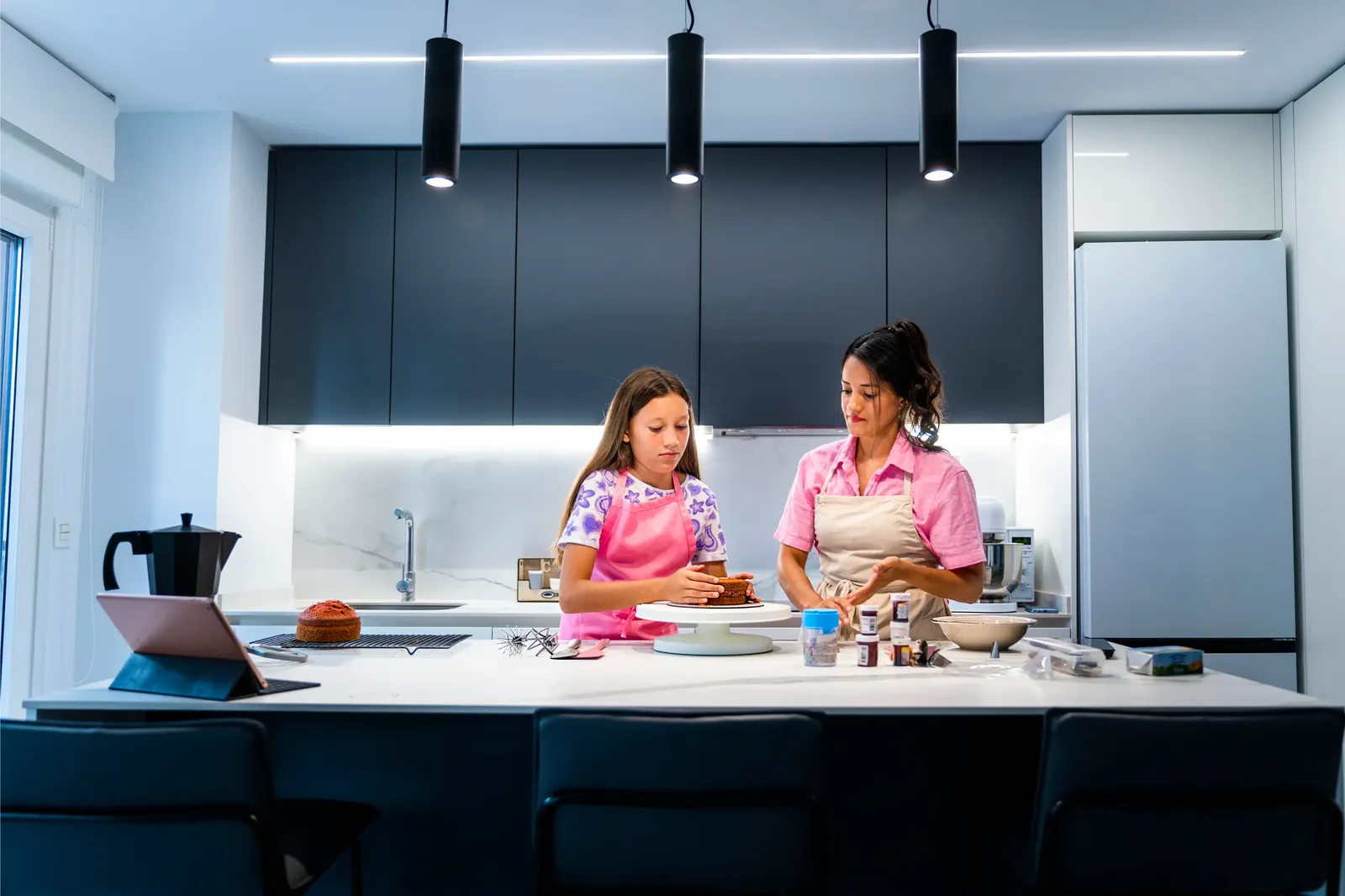 dream kitchen with mother and daughter