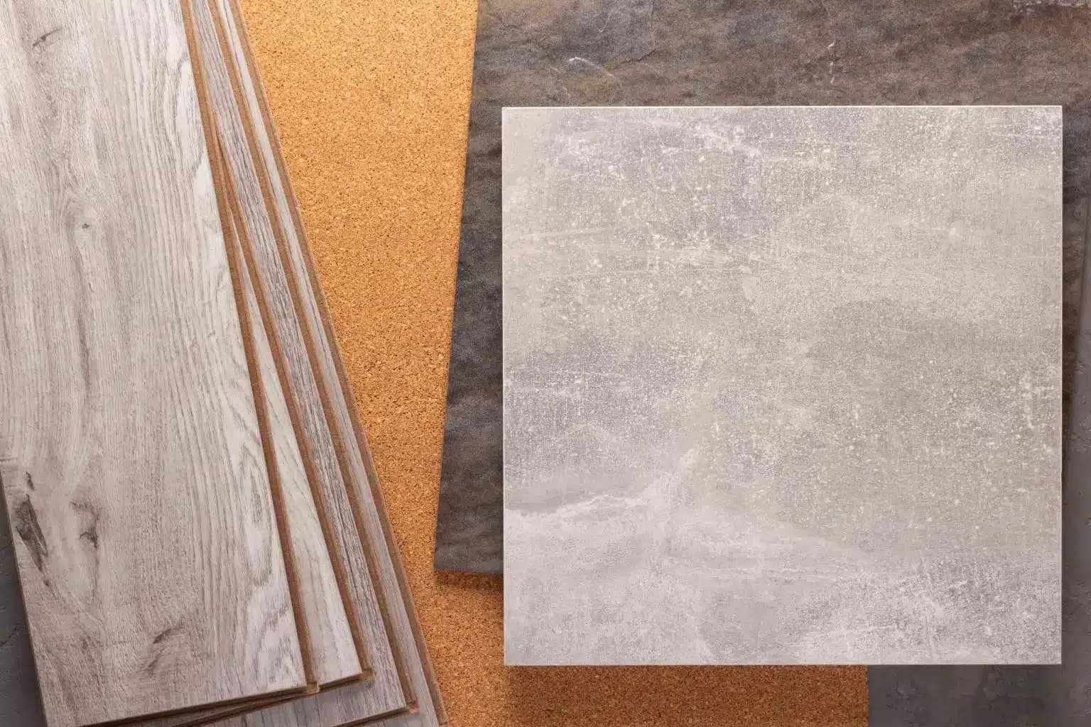 wood laminate and tile background at floor texture, cabinet iq
