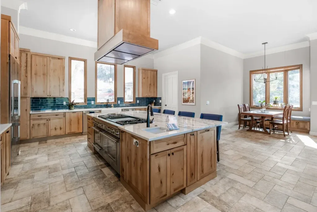 wood kitchen cabinets in a kitchen remodel