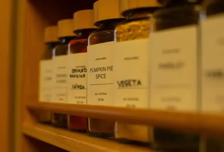 labeled spice rack, Cabinet IQ