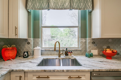 Modern kitchen with natural light