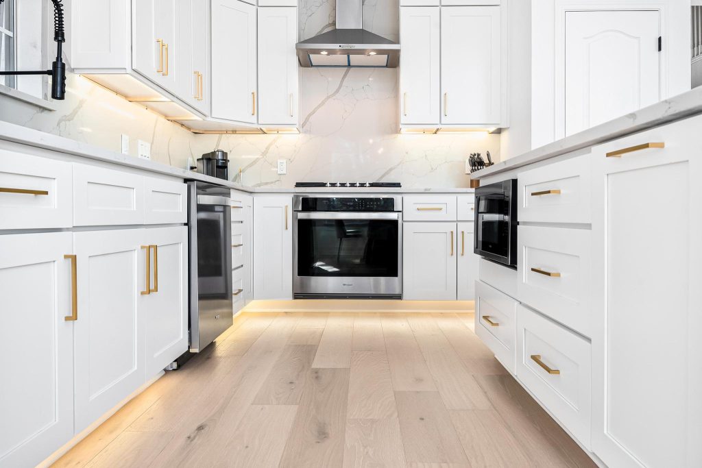 Modern kitchen with white cabinets Cabinet IQ