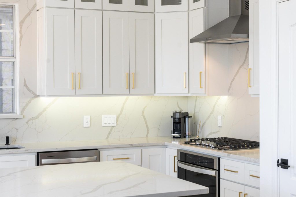 Modern kitchen with white cabinets Cabinet IQ